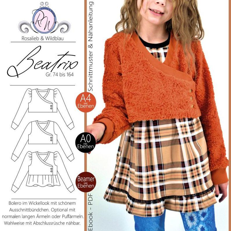 Ebook Beatrix Bolero Gr. 74 bis 164 image number 1