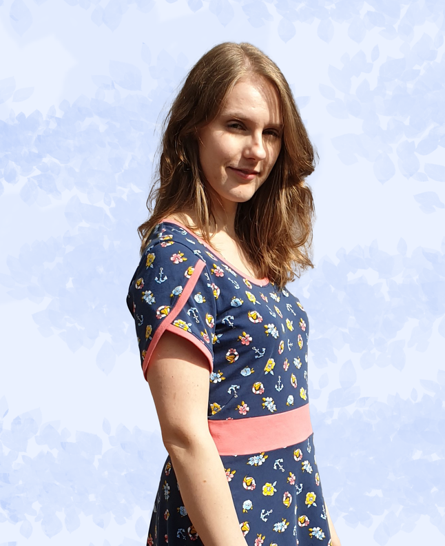 „Isa“ – Jerseykleid mit glockigem Rock, BU 80-116, A4+A0 image number 3
