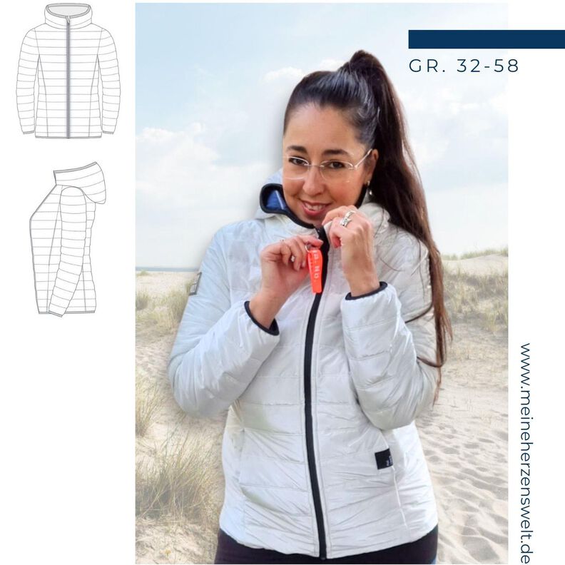 Steppjacke Damen – Schnittmuster Gr. 32-58 – Vika #112 image number 1