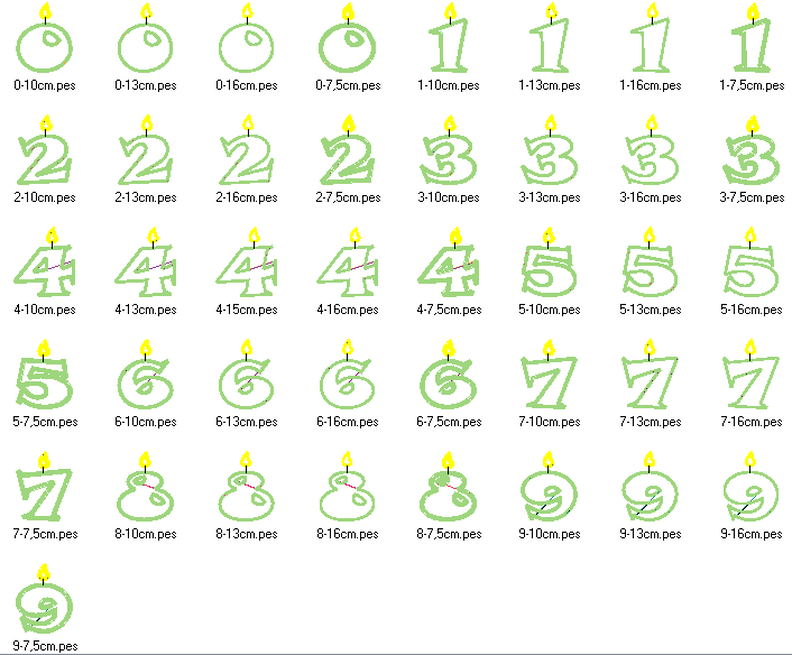 Zahlen SET BUNDLE STICKDATEI Geburtstag image number 6