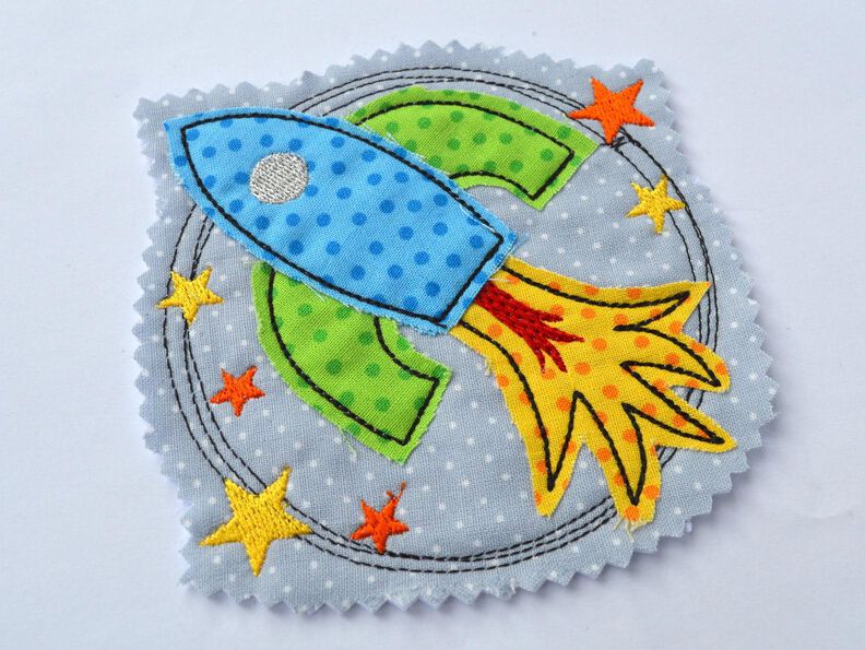 Stickdatei DOODLE Rakete 10x10cm image number 1