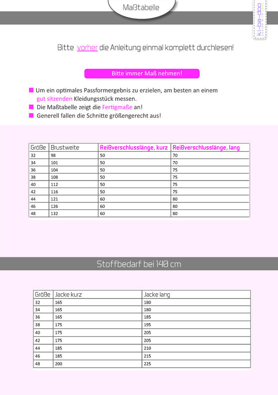 Ebook Blouson Cara Gr. 32-48 als PDF Datei in DINA4 image number 2