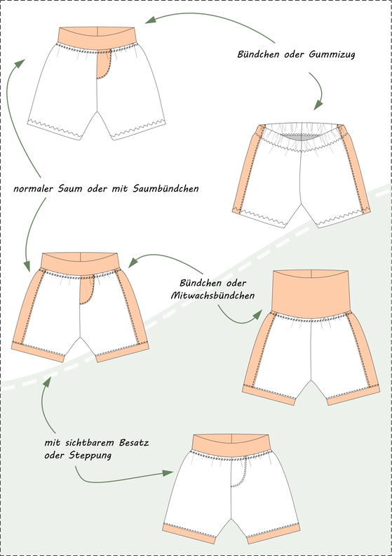 Babyshorts „Bobby“ mit Seitenstreifen Gr. 44-98, A4+A0 image number 4