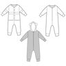 Kids Jumpsuit Zipper / Knöpfe Set +Kapuze MIMPI ♥Gr. 92-164 thumbnail number 8