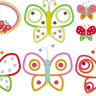 Schmetterling inkl. Rahmen Stickdatei mit Punkten thumbnail number 5