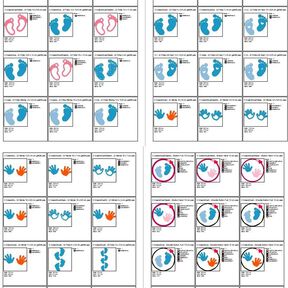 Mega Sparset Stickdatei Baby Hand + Fuß 51 Dateien