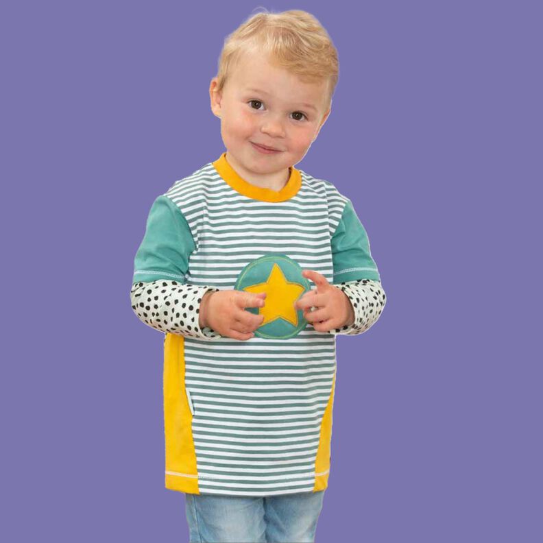 Kinder T-Shirt Longsleeve mit Teilungen KEREN ♥ Gr. 92-164 image number 3