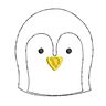 Stickdatei Pinguin doodle Button 10x10cm 2er SET thumbnail number 4