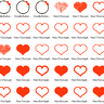 Herz Liebe Stickdatei gefüllt , Appli , doodle Button thumbnail number 4