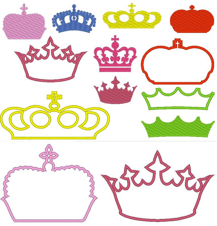Stickdatei Kronen 2.0 Krone Prinzessin image number 4