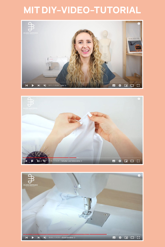 T-Shirt Basic Schnittmuster mit Videoanleitung XS-XXXL image number 3