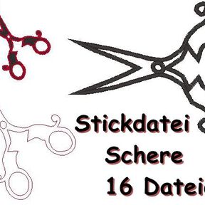 Stickdatei Schere 
