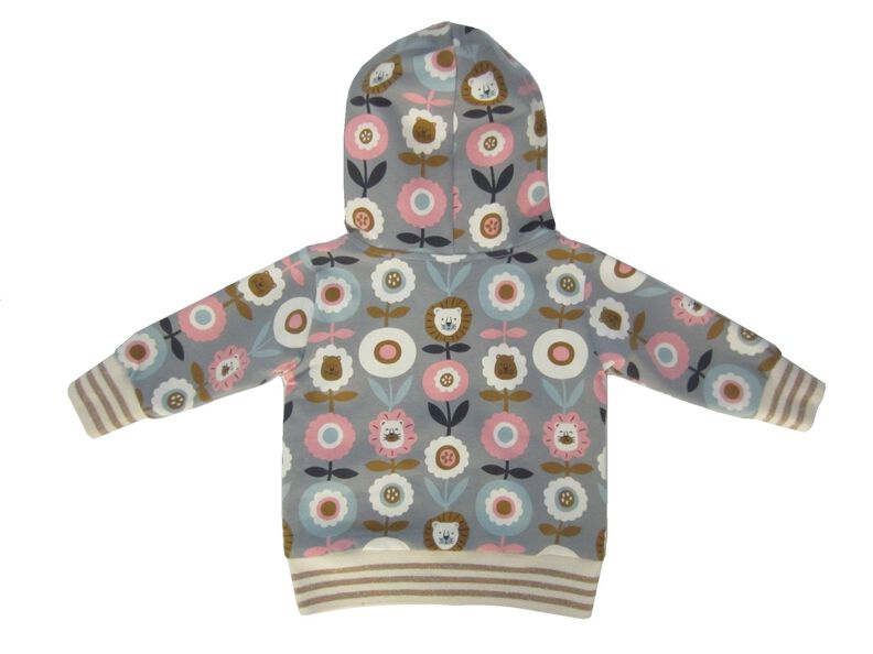 Schnitt Babyhoodie mit Strickbündchen Gr.62 - 104 image number 2