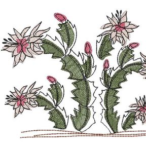 Stickdatei Weihnachtskaktus SET 