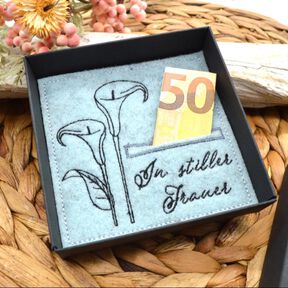 Stickdatei Trauer Geldgeschenk Beileidsbekundung