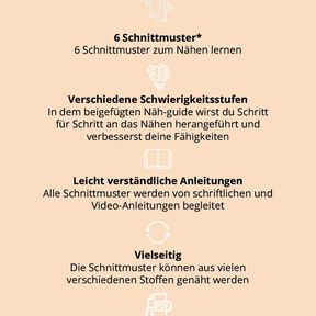 Nähanfänger Schnittmuster Bundle, XS-XXXL, Damen