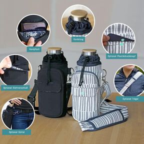 Flaschen Tasche Walking Schnittmuster und Nähanleitung