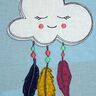 Doodle Boho Stickdatei Regenbogen Wolke Mond Herz Cute thumbnail number 7