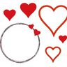 Herz Liebe Stickdatei gefüllt + Appli + doodle Button thumbnail number 3