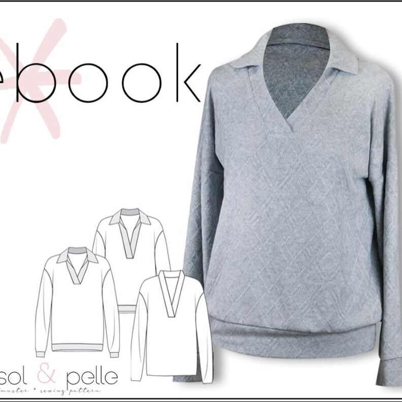 Anleitung Pullover mit Kragen "Vinta" *mit A0-Datei + Video* image number 1