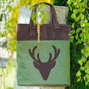 "Trage-Tasche Hirsch" mit Applikation - Anleitung + Schnitt