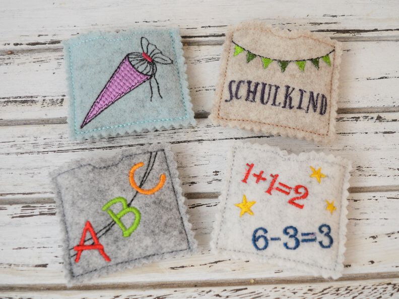 Stickdatei Schulanfang ITH Schokohülle klein 5 Motive image number 3