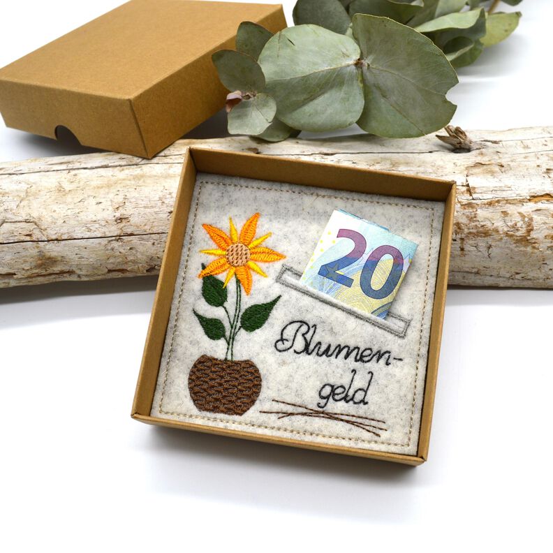 Stickdatei Grünpflanze Wunscherfüller Geld verschenken image number 2