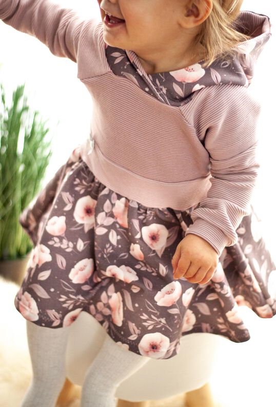 lovely hoodie dress 50-98 Baby & Kids Kleid Drehkleid image number 2
