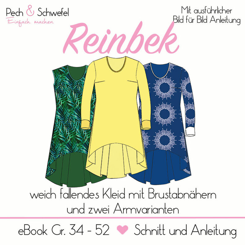 Schnittmuster Kleid “Reinbek” Gr. 34 – 52 in A4 und A0 image number 1