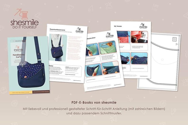 Handtasche Carla (Nähanleitung, Schnittmuster in 2 Größen) image number 3