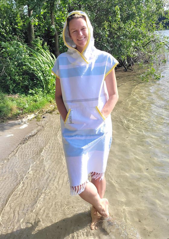 Long Beachhoodie XS-XXXL, Musselin, Sweat, Frottee, A0 + A4 image number 6