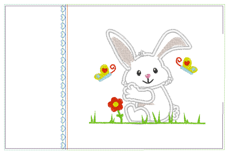 Stickdatei Taschenmotiv Hase + Kissen ITH image number 3