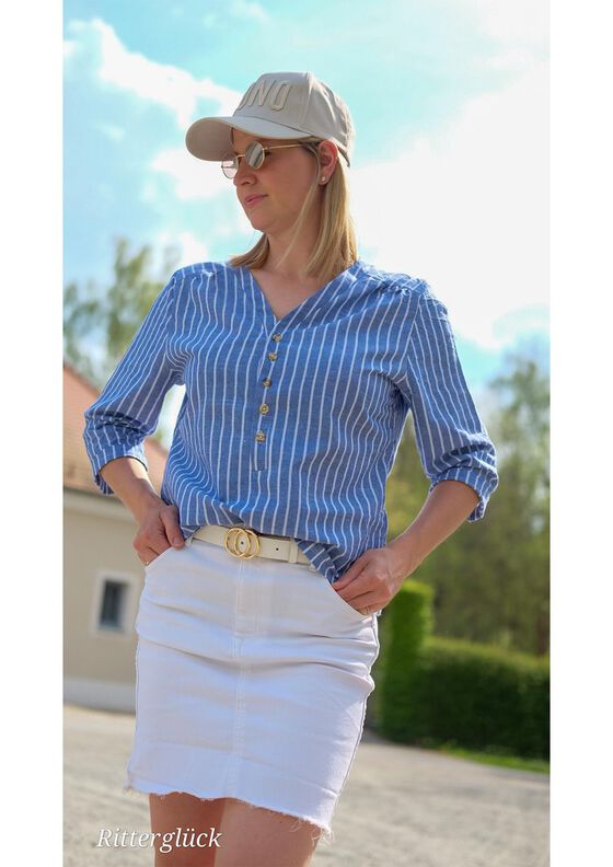Bluse Hjertemusling Damen Gr. 32-50, Musselin, Leinen. A0 image number 5