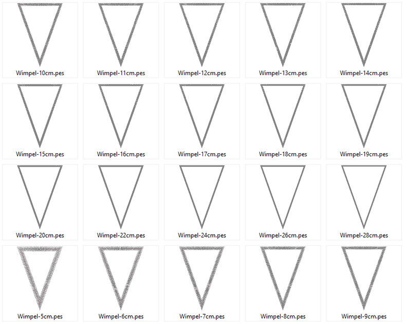Stickdatei - Wimpel spitz Rahmen Dreieck image number 3
