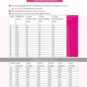 Ebook Troyer DINA Gr. 32-58 - Schnittmuster PDF Datei in A4
