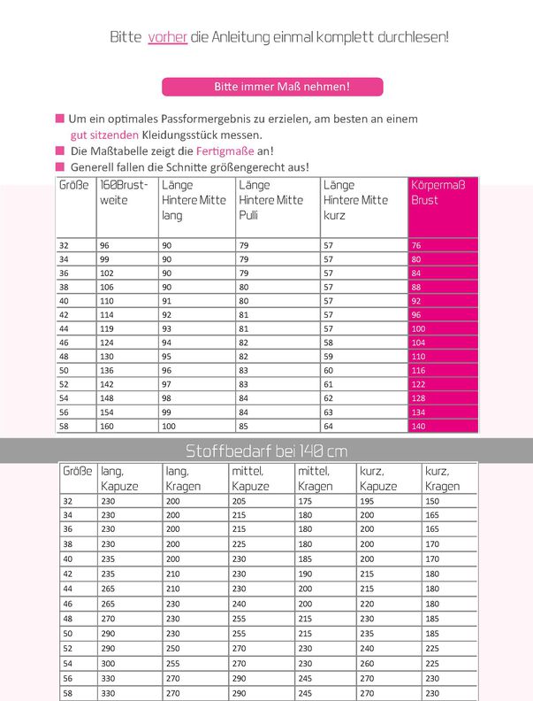 Ebook Troyer DINA Gr. 32-58 - Schnittmuster PDF Datei in A4 image number 2