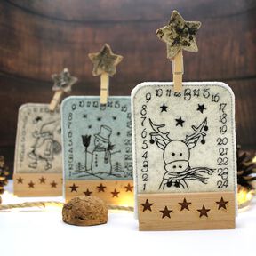 Stickdatei ITH Tischadventskalender 10x10cm SET