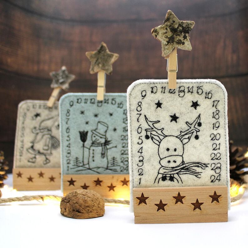 Stickdatei ITH Tischadventskalender 10x10cm SET image number 2