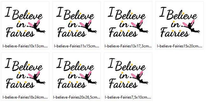 Stickdatei Fee Elfe I believe in Fairies image number 3