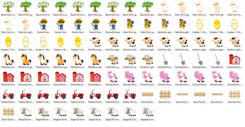 Mega Set Bauernhof Stickdatei image number 4