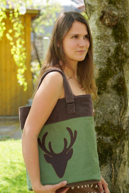 "Trage-Tasche Hirsch" mit Applikation - Anleitung + Schnitt image number 2