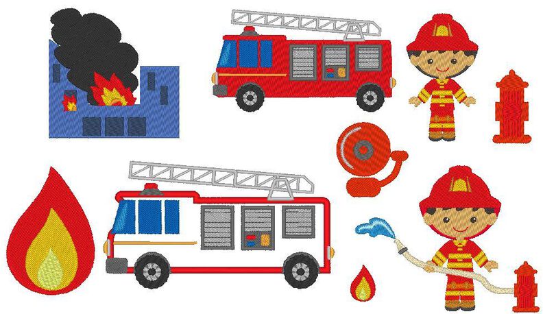 Feuerwehr Feuerwehrmann Stickdatei image number 3