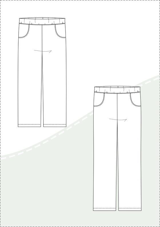 Nele – weite Hose & Culotte mit Gummizug, Gr. 34-50, A4+A0 image number 8
