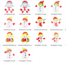 Schneemann Familie Stickdatei thumbnail number 2