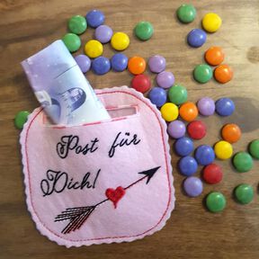 Stickdatei Valentinstag Karte Willst du mit mir gehen
