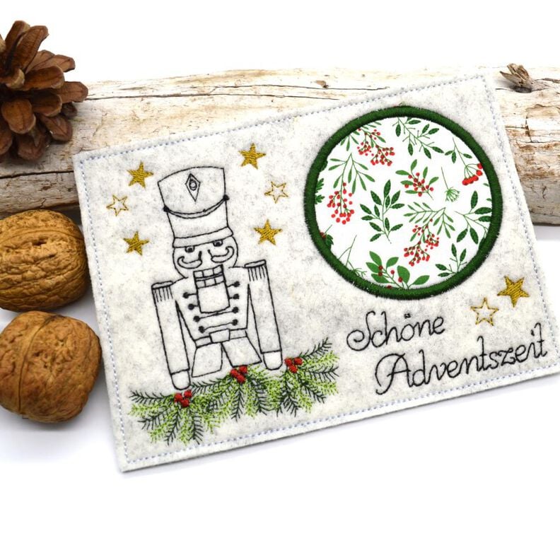 Stickdatei Mugrug Untersetzer Nussknacker ab 12x18cm image number 1