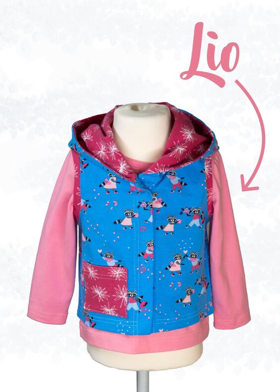 Sweatjacke/Weste mit Kapuze für Kinder  Gr. 92-164, A4+A0 image number 10