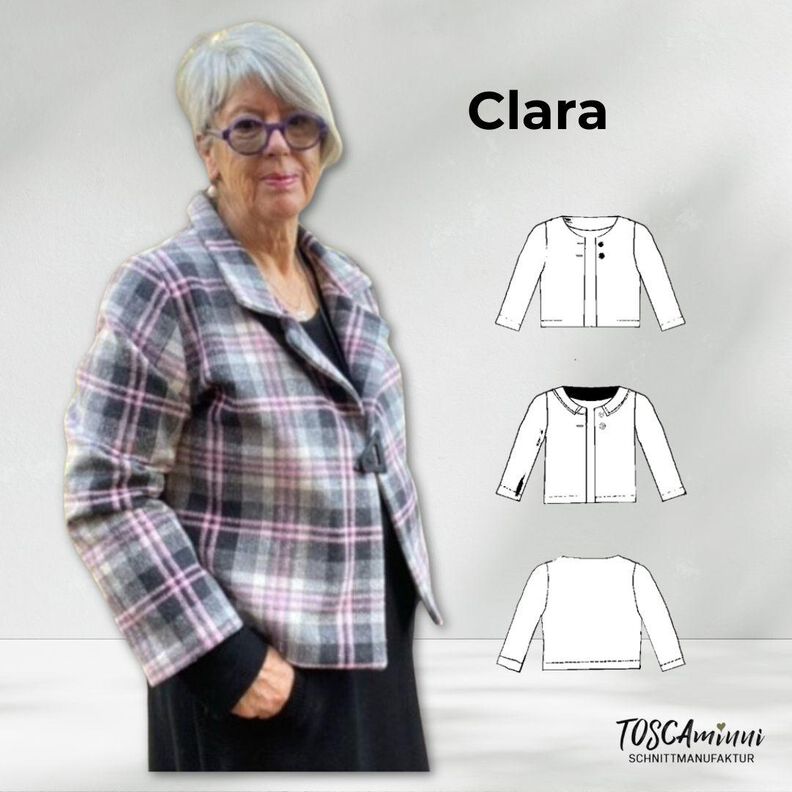Schnittmuster Damen Jacke Clara Gr. 34-54 Nähanleitung image number 1