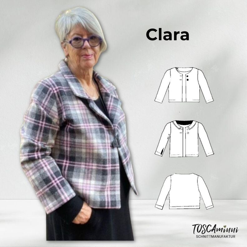 Schnittmuster Damen Jacke Clara Gr. 34-54 Nähanleitung image number 1