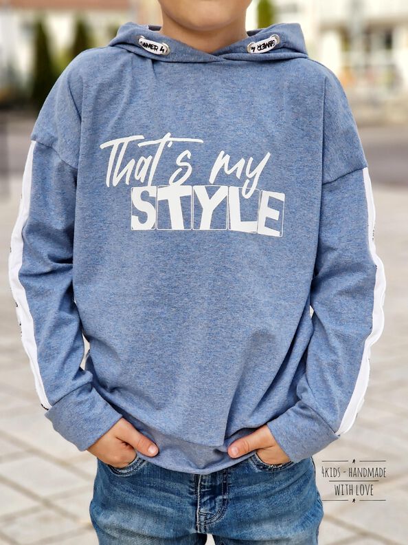 lovely oversized hoodie 104-164 Pulli Crophoodie Tunika image number 4